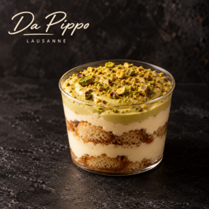 Tiramisu pistache — illustration Da Pippo